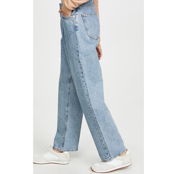 Agolde Pleated Baggy Jeans with Tab - Picture 3 of 7